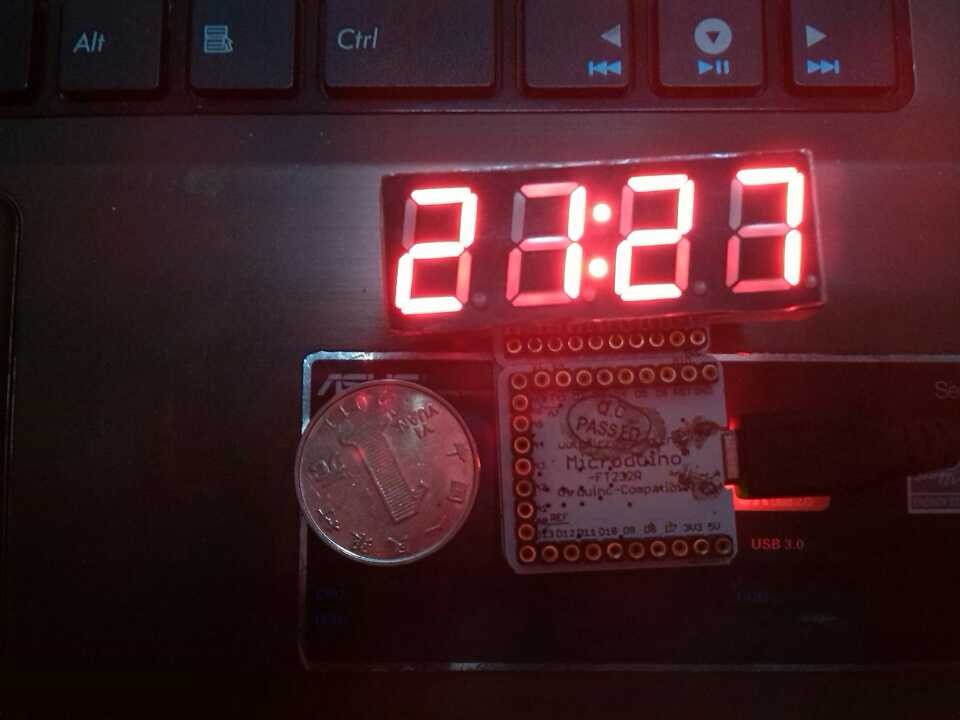 基于Microduino RTC 数码管时钟