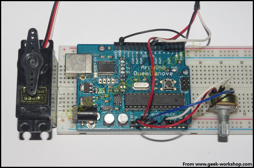 arduino学习笔记21-舵机控制实验