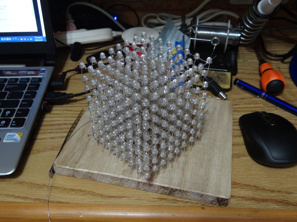 Arduino 8x8x8的光立方制作过程(附电路图和程式码) - Arduino - 极客工坊 - Powered by Discuz!