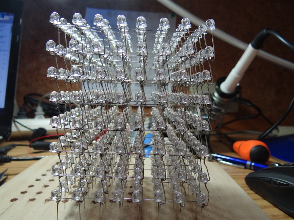 Arduino 8x8x8的光立方制作过程(附电路图和程式码) - Arduino - 极客工坊 - Powered by Discuz!