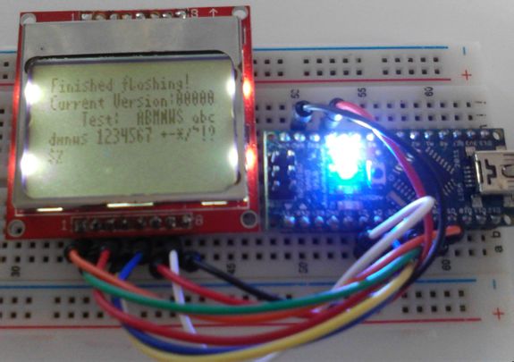 新人发帖,手工改了ascii的字模并且写到eeprom里面,可以驱动nokia屏幕